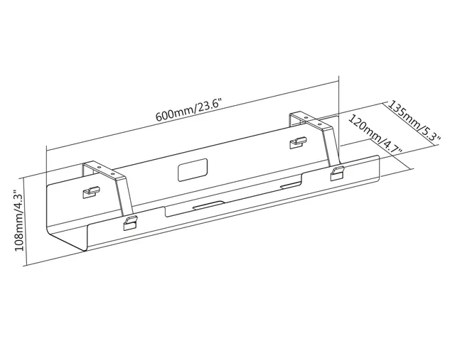 Kabelgoot Kabelmanagement Zwart