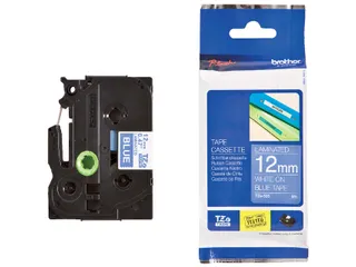 Labeltape Brother P-touch TZe-535 standaard 12mm wit op blauw - 1