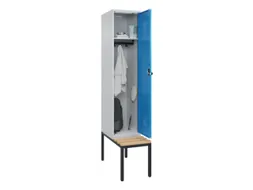 locker met bank,HxBxD 2120x400x815mm,1vak,vak B 400mm,draaigrendel