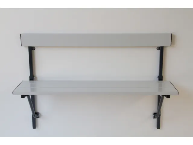 klapbank LxD 1200x380mm aluminium lijsten frame staal RAL7016