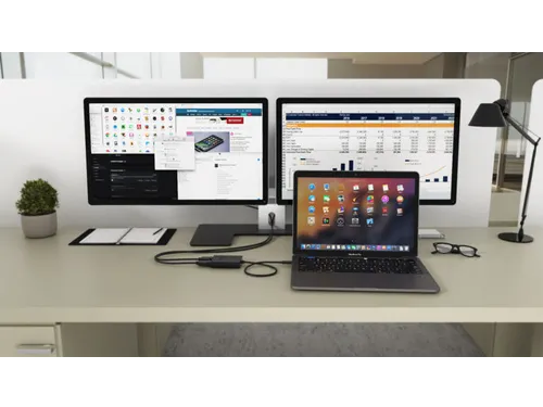 USB-C naar 4K Dual DisplayPort Adapter