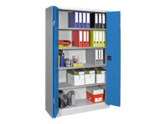 Vouwdeurkast 1950x1200x400mm 4legborden Verzinkt Ral7035 Front Ral5012