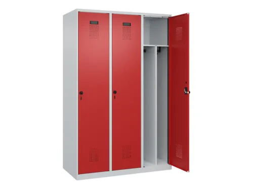 locker voor scheiding van kleding,HxBxD 1850x1200x500mm,3vak