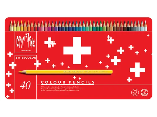 Kleurpotloden Caran D'ache Swisscolor Aquarel 40stuks Assorti
