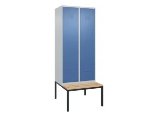 locker met bank,HxBxD 2120x800x815mm,2vak,vak B 400mm,cil.-slot - 1