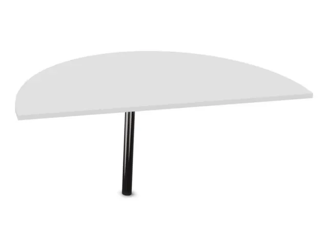 aanbouwtafel,HxBxD 740x1400x700mm,halfrond,Bl-wit