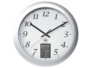 Wandklok Unilux Instinct Ø31cm Zilvergrijs cijferaanduiding - 1
