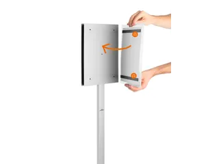 Vloerstandaard info stand outdoor A3 grijs - 7