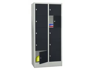 lockerkast,HxBxD 1850x800x500mm,2x5vakken,RAL7035,front RAL7016 - 2