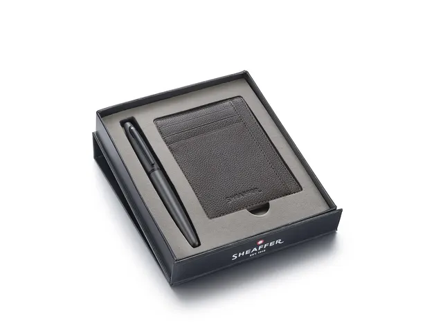 Rollerball giftset Sheaffer VFM 9424 Matt grey black tone met creditca