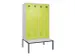 locker met bank,voor scheiding van kleding,HxBxD 2120x1200x815mm,4vak