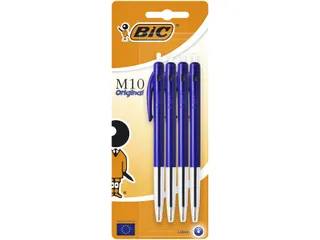Balpen Bic M10 medium blauw blister à 4st - 1
