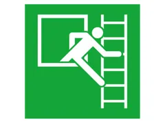 Bord Voor Vluchtroutesignalering,Nooduitgang Rechts,Sticker,Folie