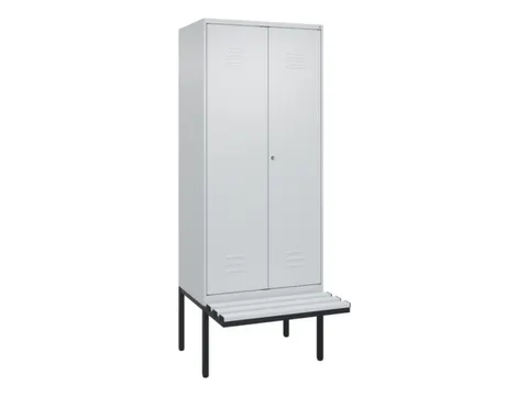 armoire vestiaire noir et blanc HxlxP 2120x800x815mm 2compart.