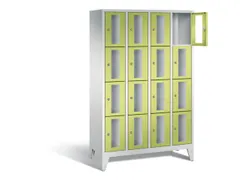 Lockerkast 1850x1190x500mm 4x4 vakken Cilinderslot Poten, RDS1108060