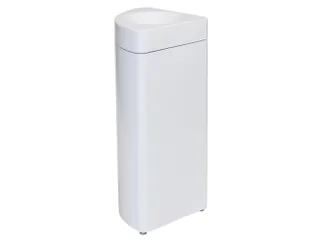 afvalbak,zelfblussend,40l,HxBxD 760x350x350mm,kop wit,romp metaal wit - 1
