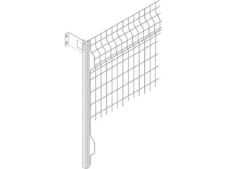 gaasachterwand,v. palletstelling,HxB 1000x2700mm,verzinkt - 2