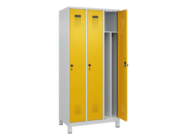 locker voor scheiding van kleding,HxBxD 1950x900x500mm,3vak