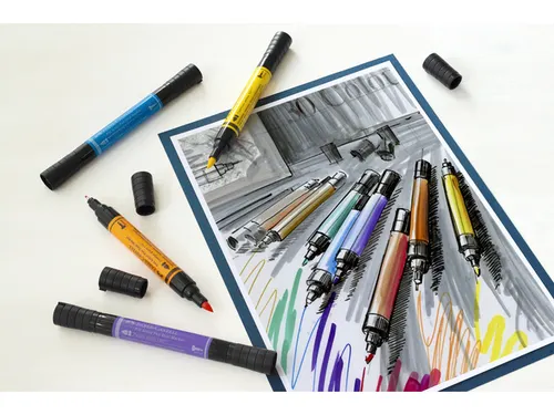 Tekenstift Faber-Castell Pitt Artist Pen duo marker 136 purperviolet