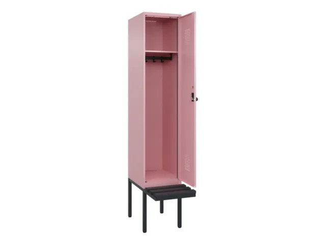 locker met bank,HxBxD 2120x400x815mm,1vak,vak B 400mm,draaigrendel