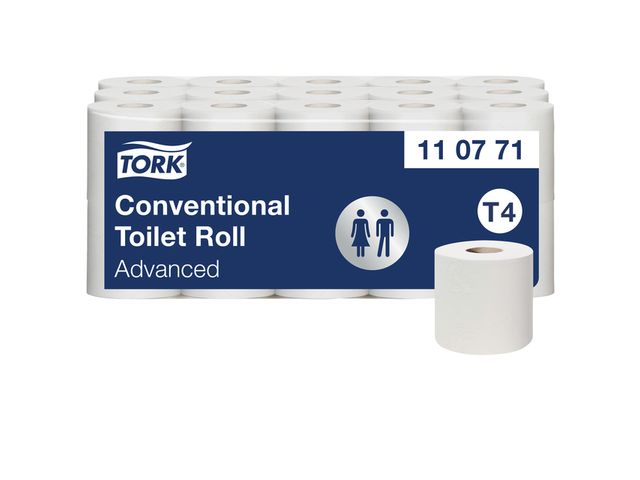 Toiletpapier Tork T4 110771 Advanced 2-laags Wit 400 Vel 30 rollen | ToiletHygieneShop.nl