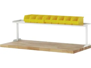 Legbord voor opbouw werkbanken 375x750x300mm RAL7035 - 3