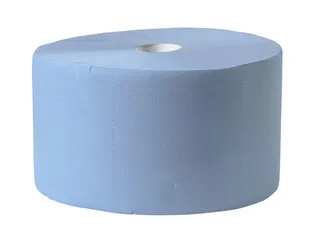 Poetsrol verlijmd blauw 2-laags 2 rol 360m - 2