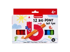 Kids Big Point viltstiften set 12 kleuren
