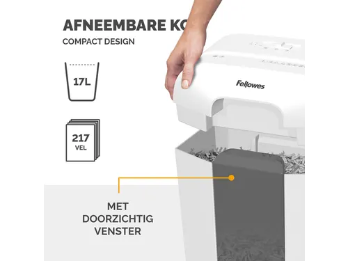 Papiervernietiger Fellowes LX50 4x37mm wit