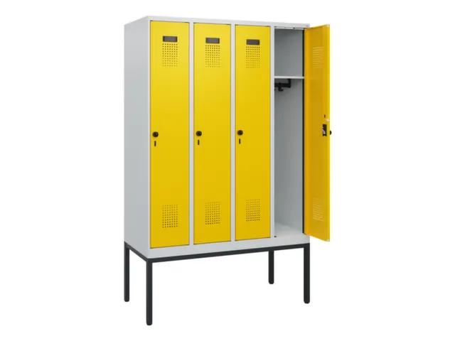 schoollocker,HxBxD 1950x1200x500mm,4vak,vak B 300mm,draaigrendel