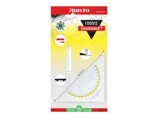 Geodriehoek Aristo 1552 16cm Transparant Met Gele Rand - 5