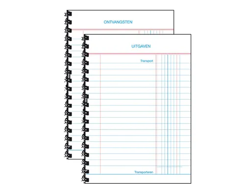 Spiraal gebonden kasboek Sigel A6 staand 50 blad