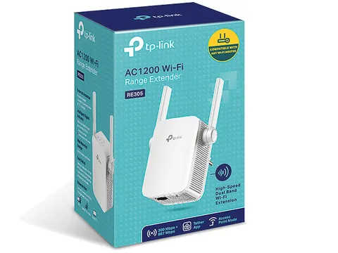 Tp-Link Ac1200 Wlan Repeater Re305 Wifi5 300/867Mbps 2.4/5Ghz
