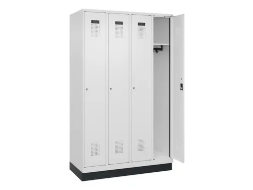 locker,HxBxD 1950x1200x500mm,4vak,vak B 300mm,cil.-slot,sokkel