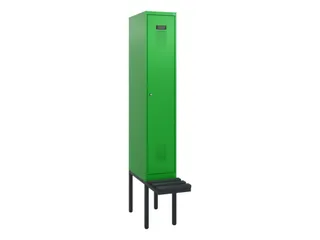 locker met bank,HxBxD 1950x300x815mm,1vak,vak B 300mm,cilinderslot - 2