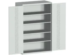 kast met geperforeerde platen,HxBxD 2000x1300x525mm,4xStalen bodem