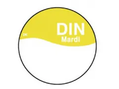 Daymark Label Dagetiket Dinsdag Permanent 19mm rol 1000st