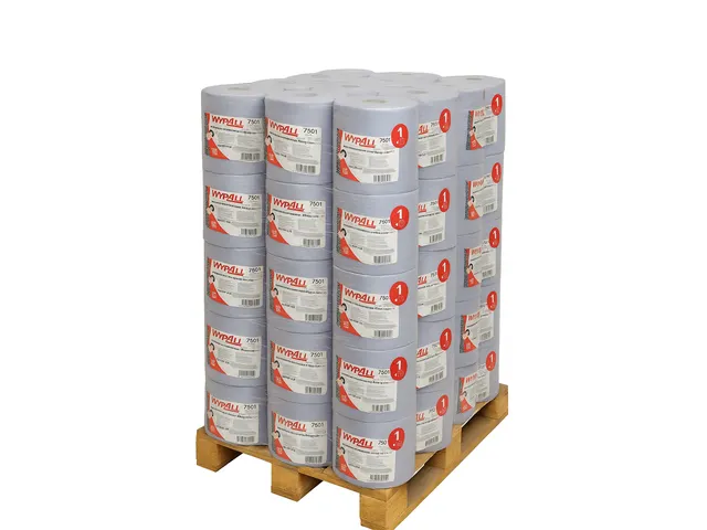 Poetsrol WypAll L20 2-laags 32,5cmx190m 500vel blauw 7301 Pallet