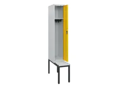 locker met bank,HxBxD 1950x300x815mm,1vak,vak B 300mm,cilinderslot