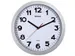 Horloge murale MAULstep RC Ø30x5cm plastique argent/blanc avec pile