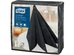 Dinerservet Tork Linstyle Premium 1/4 vouw 1-laags 390x390mm 50 vel zw