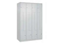 Z-garderobekast,HxBxD 1850x1200x500mm,vak B 150/300mm,cil.-slot