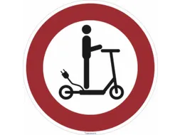 verbodsbord,Doorgang voor e-scooter verboden,PVC,lang nalichtend