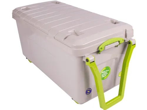 Really Useful 16 Liter Opbergbox Recycled met Wieltjes Grijs