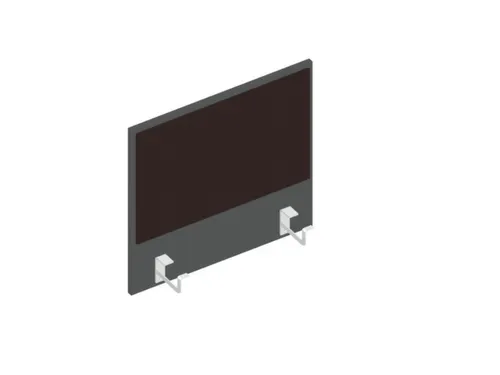 baliepaneel v. bureau aanbouw links MS-donkergrijs BN2036-bruin 600mm