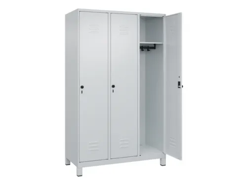 locker,HxBxD 1950x1200x500mm,3vak,vak B 400mm,draaigrendel,voeten