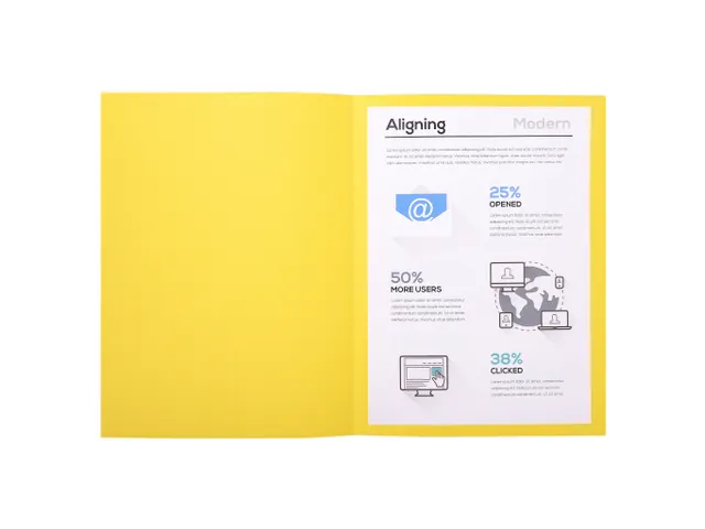 Dossiermap FOREVER 180 100% gerecycleerd 24x32cm Geel 50 stuks