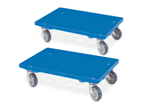 onderwagen voor kratten,draagverm. 250kg,laadvl. LxB 607x407mm