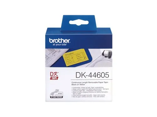 Etiket Brother DK-44605 62mm thermisch 30-meter geel papier