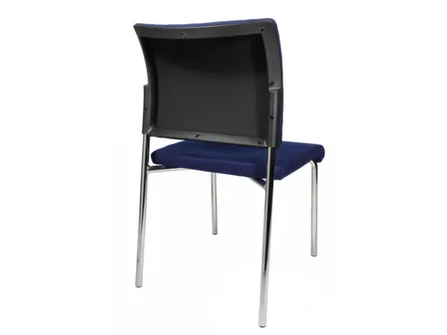Bezoekersstoel Stof Blauw Zitting 430x480x450mm